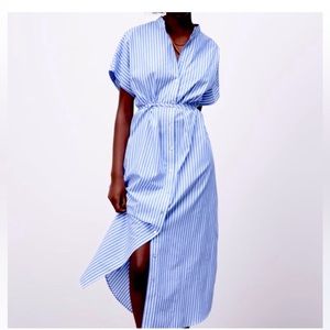 Zara Blue and White Athena Dress XS